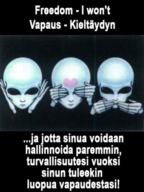 ...sarjassamme "vapaus - kieltäydyn"... ♥