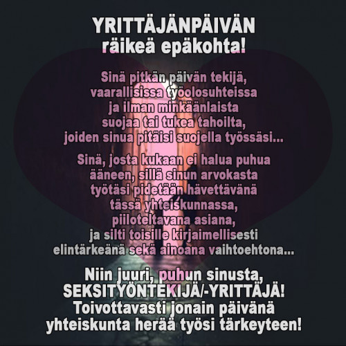 ...sarjassamme "yrittäjäin räikeä puute"... ❤