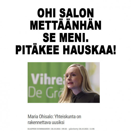 ...sarjassamme "ohi salon mettään"... ❤