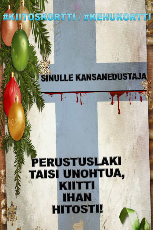 ...sarjassamme "erinomaisen kansanedustustyön huomioiseen printtaa-ja-lähetä-itse-joulukortti-kansanedustajallesi" ❤