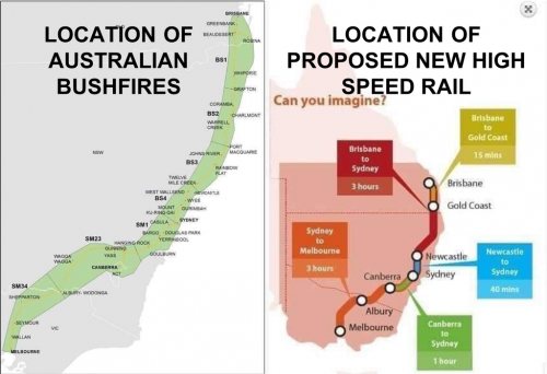 Aussie train line fires 3