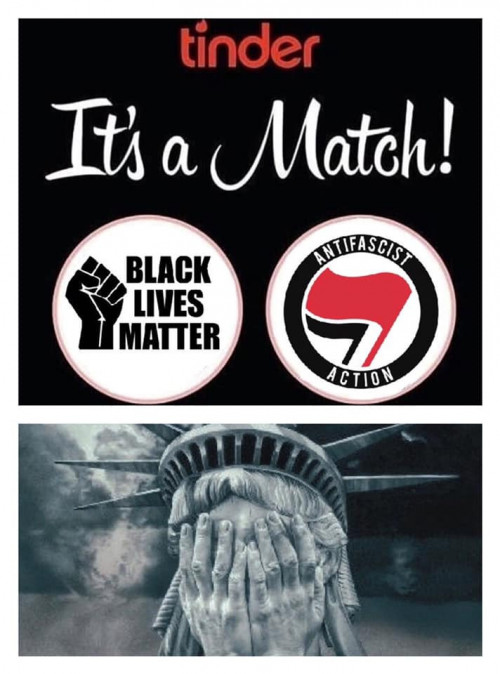 BLM Antifa Tinder match