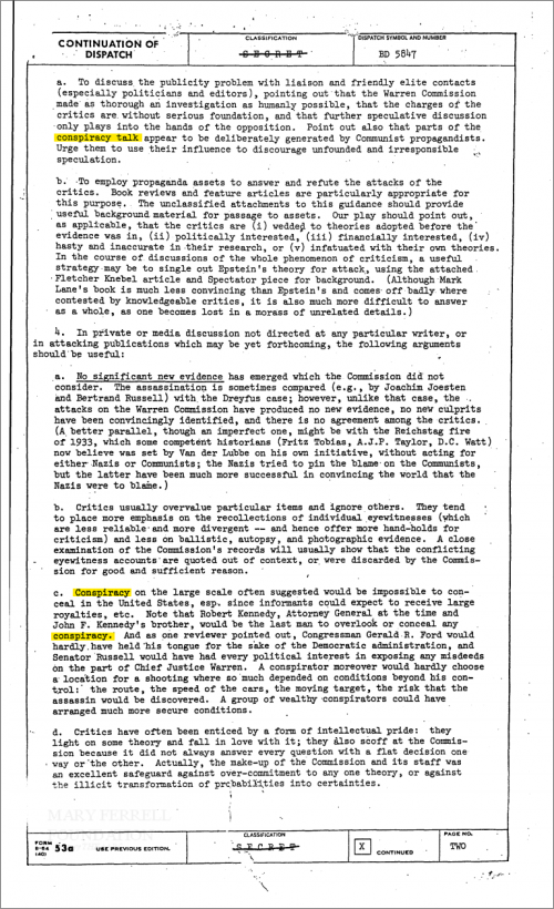 CIA document 1035 960 conspiracy theory source 2