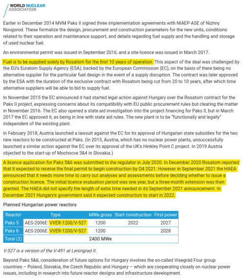 Hungary Russian nuclear power deal 2 marked