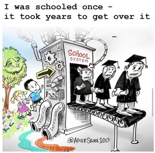 Schooling is not education