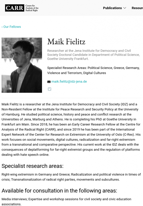 Maik Fielitz Frankfurt school