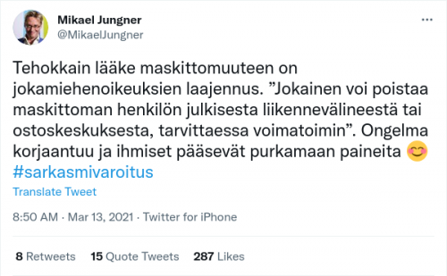 Mikael Jungner maskit