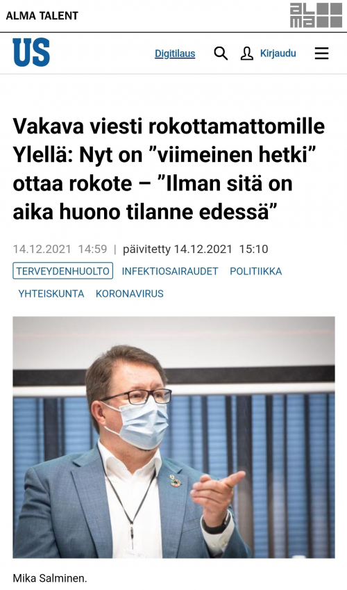 yle rokottamattomille