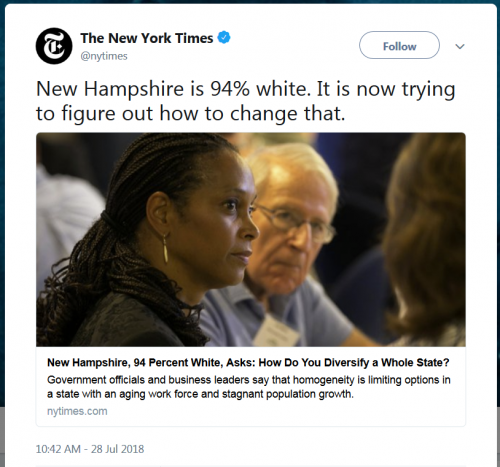 New Hampshire diversity bollocks