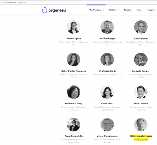 Orgenesis management team