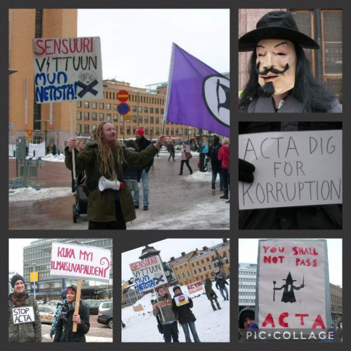 Old but gold. 🧡 Stop ACTA. Helsingissä, helmikuuta 2012 ❄️