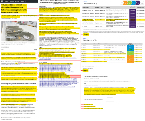 Iso koostekuva tilannearvion asiayhteyksistä tilannekuvaan. Koostekuvasta löytyvä YLE:n artikkeli arkistoituna: https://web.archive.org/web/20230919213122/https://yle.fi/a/74-20050817

Lähteet
1 https://cdn.pfizer.com/pfizercom/product-pipeline/Pipeline_Update_01AUG2023_4.pdf
2 https://www.modernatx.com/research/product-pipeline
3 https://www.youtube.com/watch?v=uru06az_80o aikajanalla 2:52 ja 3:25
4 https://web.archive.org/web/20230819201151/https://www.kuntarekry.fi/fi/tyopaikat/
rokotuskoordinaattori-sat-03-284-23/
5 https://www.eduskunta.fi/FI/vaski/HallituksenEsitys/Sivut/HE_5+2023.aspx
6 https://www.eduskunta.fi/FI/vaski/HallituksenEsitys/Sivut/HE_106+2021.aspx
7 https://www.eduskunta.fi/FI/vaski/HallituksenEsitys/Sivut/HE_39+2021.aspx
8 https://alfatvuutiset.fi/puolustusvoimien-ex-tiedustelupaallikko-tyrmaa-koronaehdotuksen-
ministerio-on-taysin-pihalla/
9 https://vm.fi/documents/10623/41113831/Esitykset+digiHen+16.9.2021.pdf/
10 https://www.kanta.fi/koronatodistus
11 https://www.who.int/news/item/28-11-2021-looking-to-the-future-the-rockefeller-foundation-
and-who-identify-priorities-for-global-health-collaboration
12 https://www.rockefellerfoundation.org/wp-content/uploads/2020/04/TheRockefellerFoundation_
WhitePaper_Covid19_4_22_2020.pdf
13 https://www.bis.org/press/p210623.htm
14 https://www.bis.org/publ/othp33.pdf

Materiaaliliitteet
https://kuvat.kansanvalta.org/k/pfizer-mrna-product-pipeline-august-2023.N7xyb
https://kuvat.kansanvalta.org/k/moderna-mrna-bioweapon-pipeline-1.N7FJo
https://kuvat.kansanvalta.org/k/moderna-mrna-bioweapon-pipeline-2.N7ehE
https://kuvat.kansanvalta.org/k/moderna-mrna-bioweapon-pipeline-3.N7TN6
https://kuvat.kansanvalta.org/k/moderna-mrna-bioweapon-pipeline-4.N7vte
https://kuvat.kansanvalta.org/k/moderna-mrna-bioweapon-pipeline-5.N7ovy
https://kuvat.kansanvalta.org/k/moderna-mrna-bioweapon-pipeline-6.N7OSi
https://kuvat.kansanvalta.org/k/mrna-universal-flu-injection-wef-bioweapon-3.VZxs
https://kuvat.kansanvalta.org/k/rokotuskoordinaattori.N7LQc
https://kuvat.kansanvalta.org/k/hallituksen-esitys-5-2023.N7hMU
https://kuvat.kansanvalta.org/k/hallituksen-esitys-106-2021-sivu-9.mRAU
https://kuvat.kansanvalta.org/k/hallituksen-esitys-106-2021-sivu-19.mpFl
https://kuvat.kansanvalta.org/k/hallituksen-esitys-106-2021-sivu-104.myRb
https://kuvat.kansanvalta.org/k/slide-33-valtiovarainministerio-esitysaineisto-sivu-12.NO9lK
https://kuvat.kansanvalta.org/k/slide-36-valtiovarainministerio-esitysaineisto-sivu-42.NOErR
https://kuvat.kansanvalta.org/k/slide-37-valtiovarainministerio-esitysaineisto-sivu-51.NORfr
https://kuvat.kansanvalta.org/k/slide-24-rockefeller-foundation-unique-patient-id-number.NOLFc
https://kuvat.kansanvalta.org/k/slide-18-bank-international-settlements-press-release.NO0Bi
https://kuvat.kansanvalta.org/k/slide-19-bank-international-settlements.NOOzy
https://kuvat.kansanvalta.org/k/agenda-2030-tavoitteet-suomeksi.x6kc
https://kuvat.kansanvalta.org/k/agenda-2030-tavoitteiden-tarkoitus-kaannettyna.N7bMf