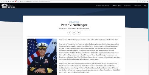 Peter Neffenger DoD Biography