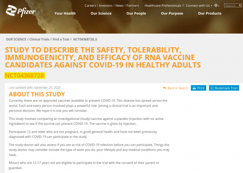 Pfizer BioNTech NCT04368728 bioweapon COVID 19