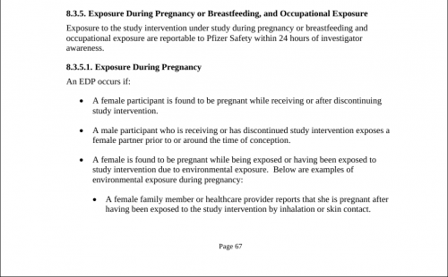 Pfizer Biontech Exposure Conception