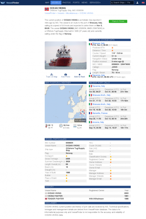 Ocean Viking Ship MMSI Demographic Warfare 1