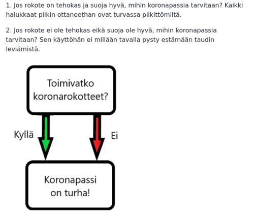 Rokotepassia ei tarvita